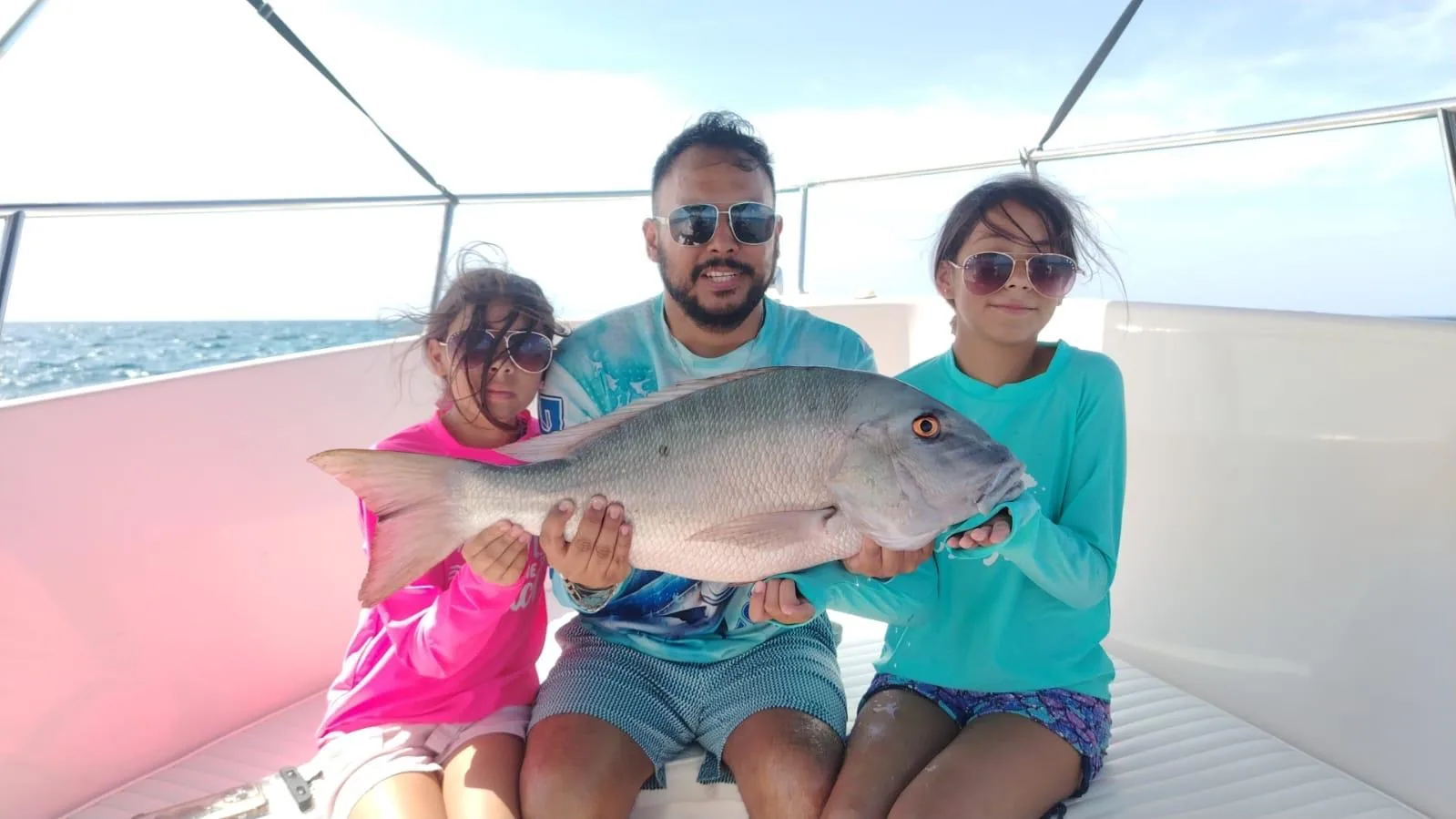 Bottom fishing at anchor with light tackle, Cozumel