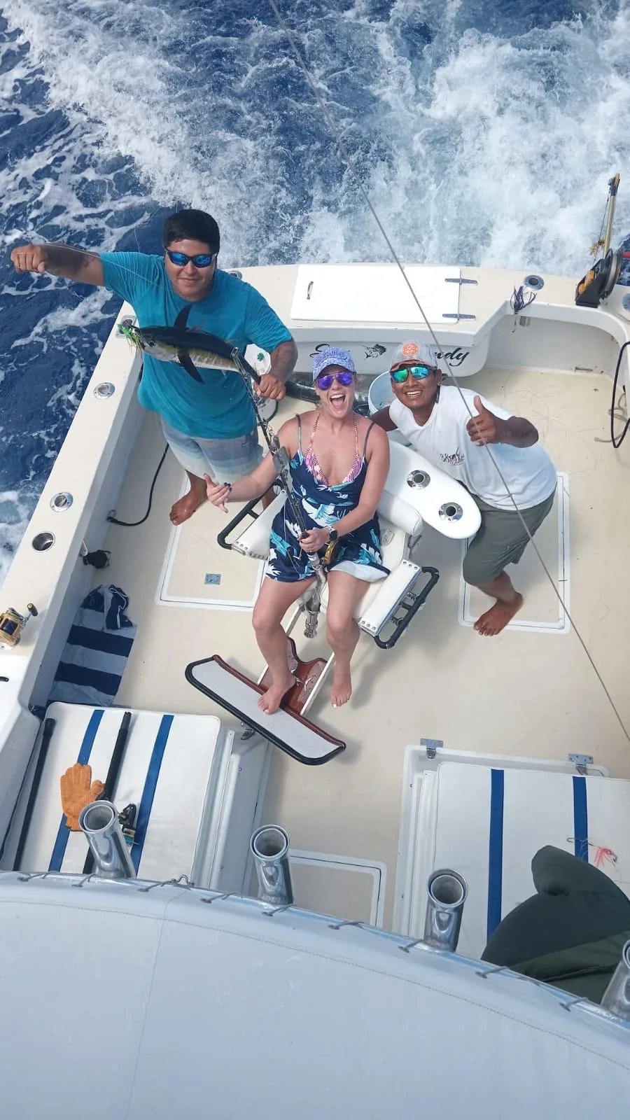 Deep sea fishing charter aboard Sea Candy, Cozumel
